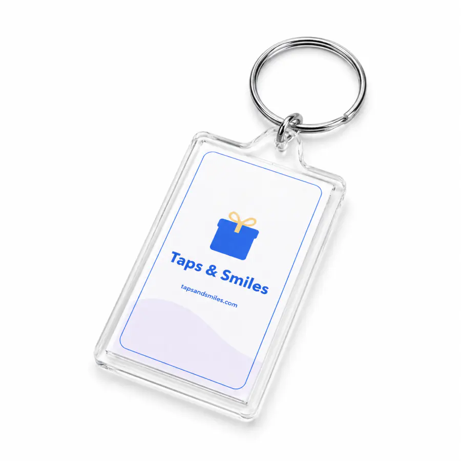 Llavero personalizado de Taps and Smiles
